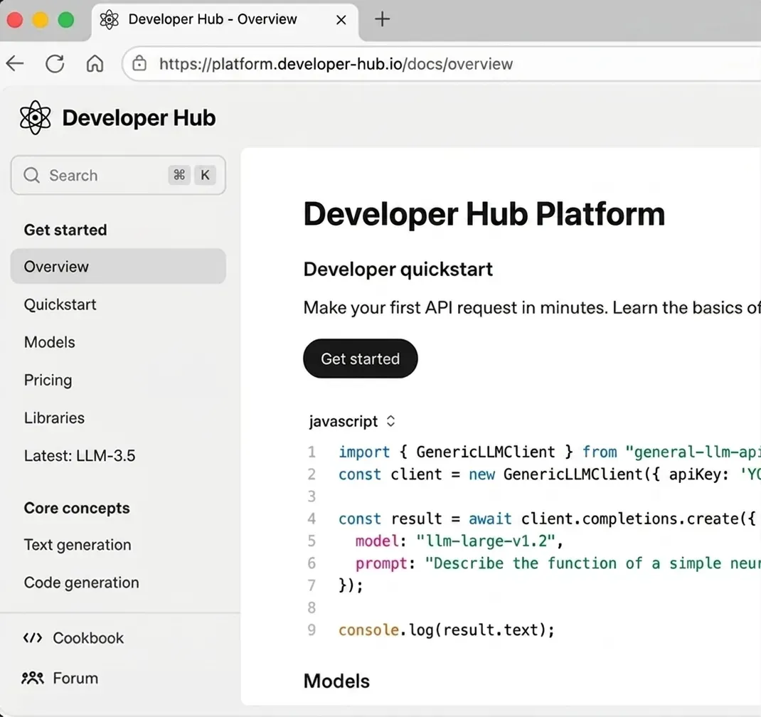 AI engine API documentation showing no analytics or citation reporting endpoints